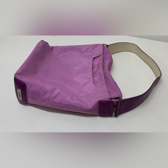 Tumi Magenta Lavender Durable Ballistic Nylon Tote Handbag Purse - Picture 5 of 15
